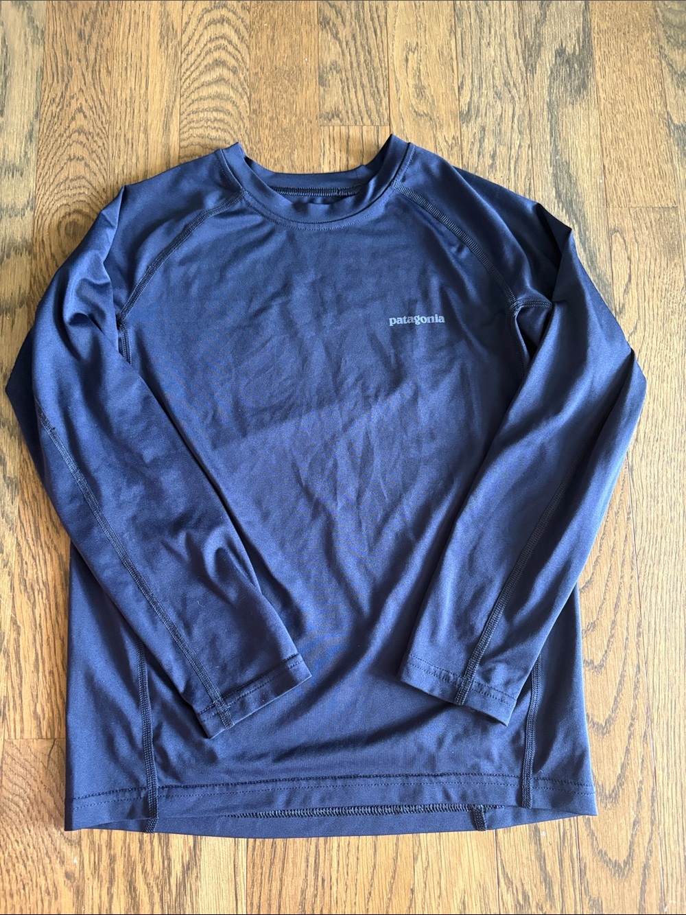 Patagonia Navy Long-Sleeve Kids Swim Rashguard